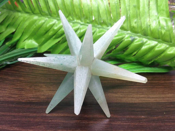 Green Aventurine 12 Point Merkaba - Healing Crystals India