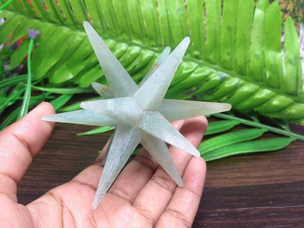 Green Aventurine 12 Point Merkaba - Healing Crystals India
