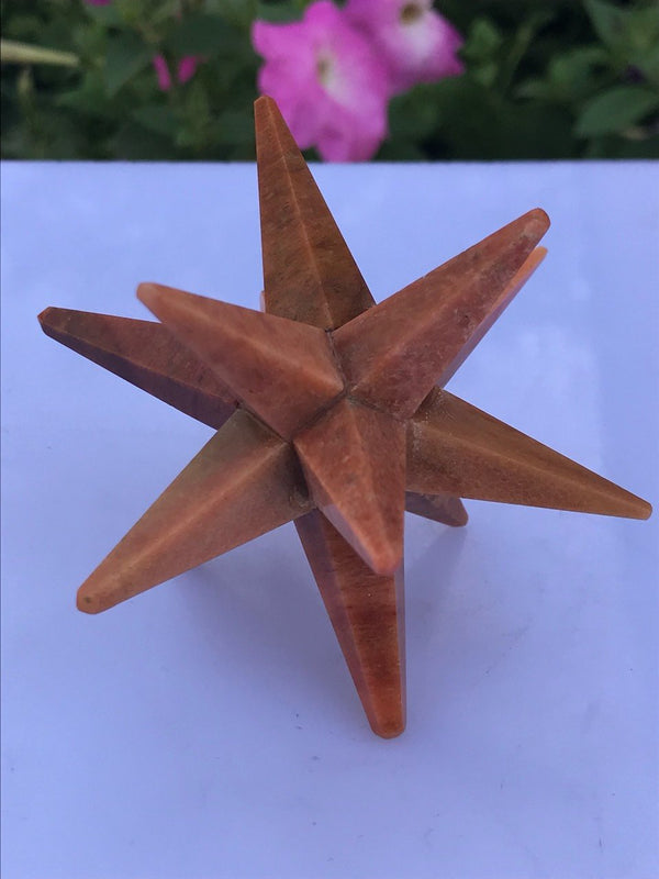 Red Aventurine 12 Point Merkaba - Healing Crystals India