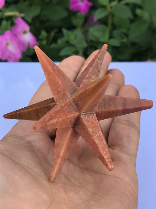 Red Aventurine 12 Point Merkaba - Healing Crystals India