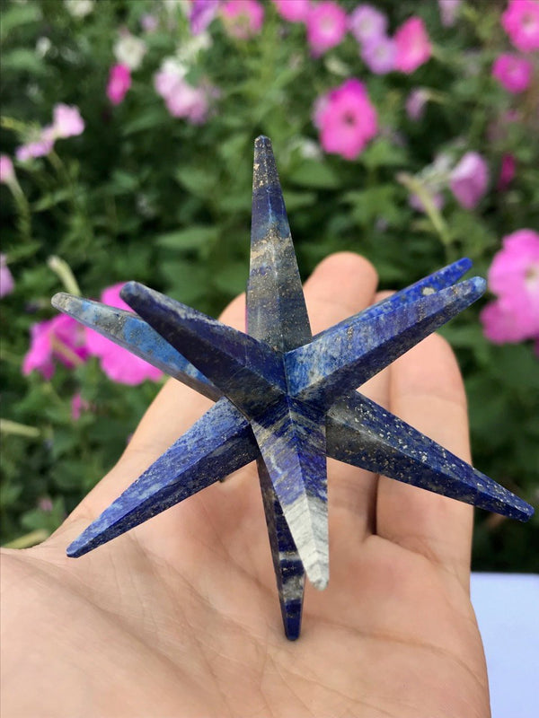 Buy Certified Lapis Lazuli 12 Point Merkaba Gemstone