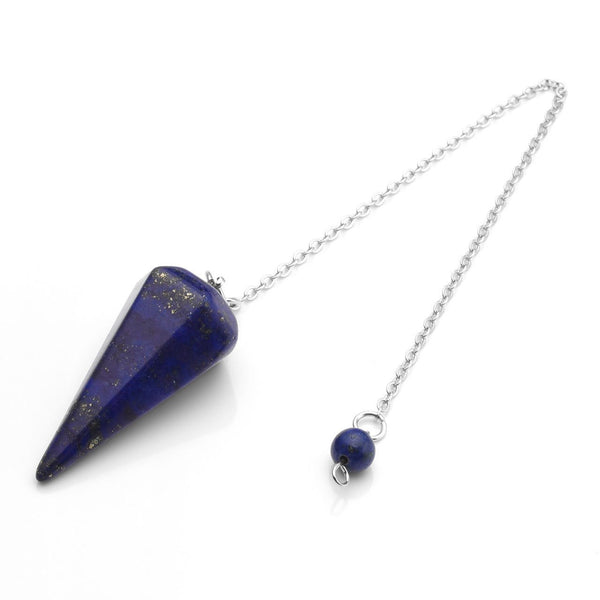 Buy Certified Lapis Lazuli crystal 6 Faceted Pendulum