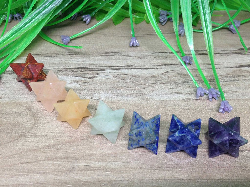 Seven Chakra Merkaba Set 1 Inches - Healing Crystals India