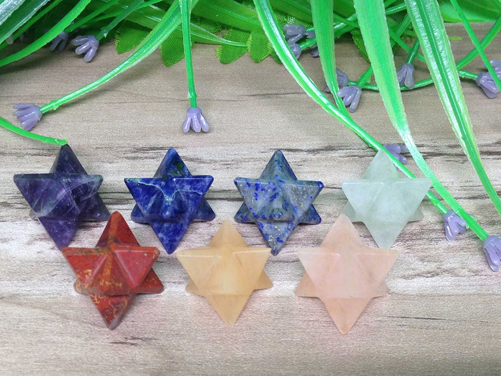 Seven Chakra Merkaba Set 1 Inches - Healing Crystals India