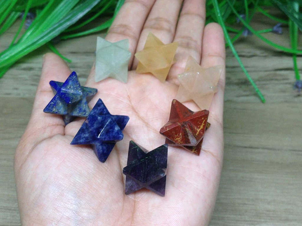 Seven Chakra Merkaba Set 1 Inches - Healing Crystals India