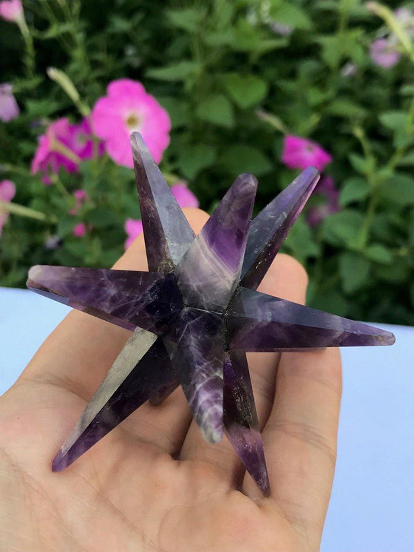 Amethyst 12 Point Merkaba - Healing Crystals India