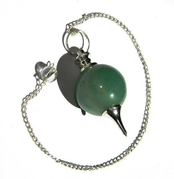 Green Aventurine Ball Pendulum - Healing Crystals India