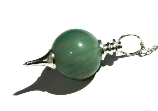 Green Aventurine Ball Pendulum - Healing Crystals India