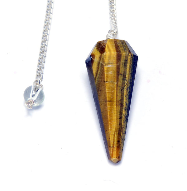 Buy Natural Tiger Eye  6 Faceted Pendulum