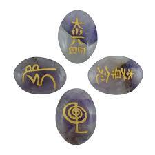 Amethyst Oval Reiki Set - Healing Crystals India