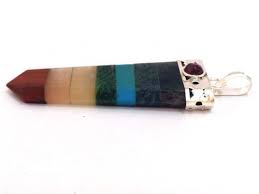Seven Chakra Flat Pendant - Healing Crystals India