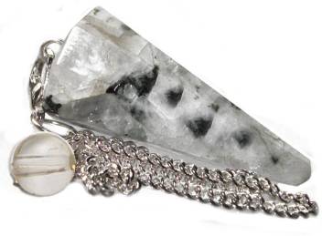 Buy Natural Rainbow Moonstone 6 Faceted Pendulum