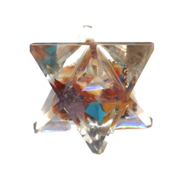 Seven Chakra Mix Orgone Merkaba 1 Inches - Healing Crystals India
