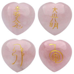 Buy Certified Rose Quartz Heart Reiki Set